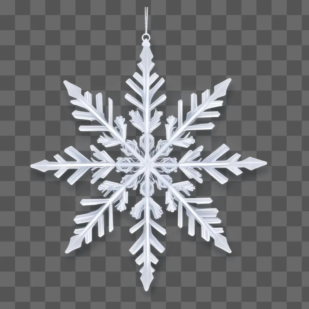 Snowflake ornament in the shape of a star