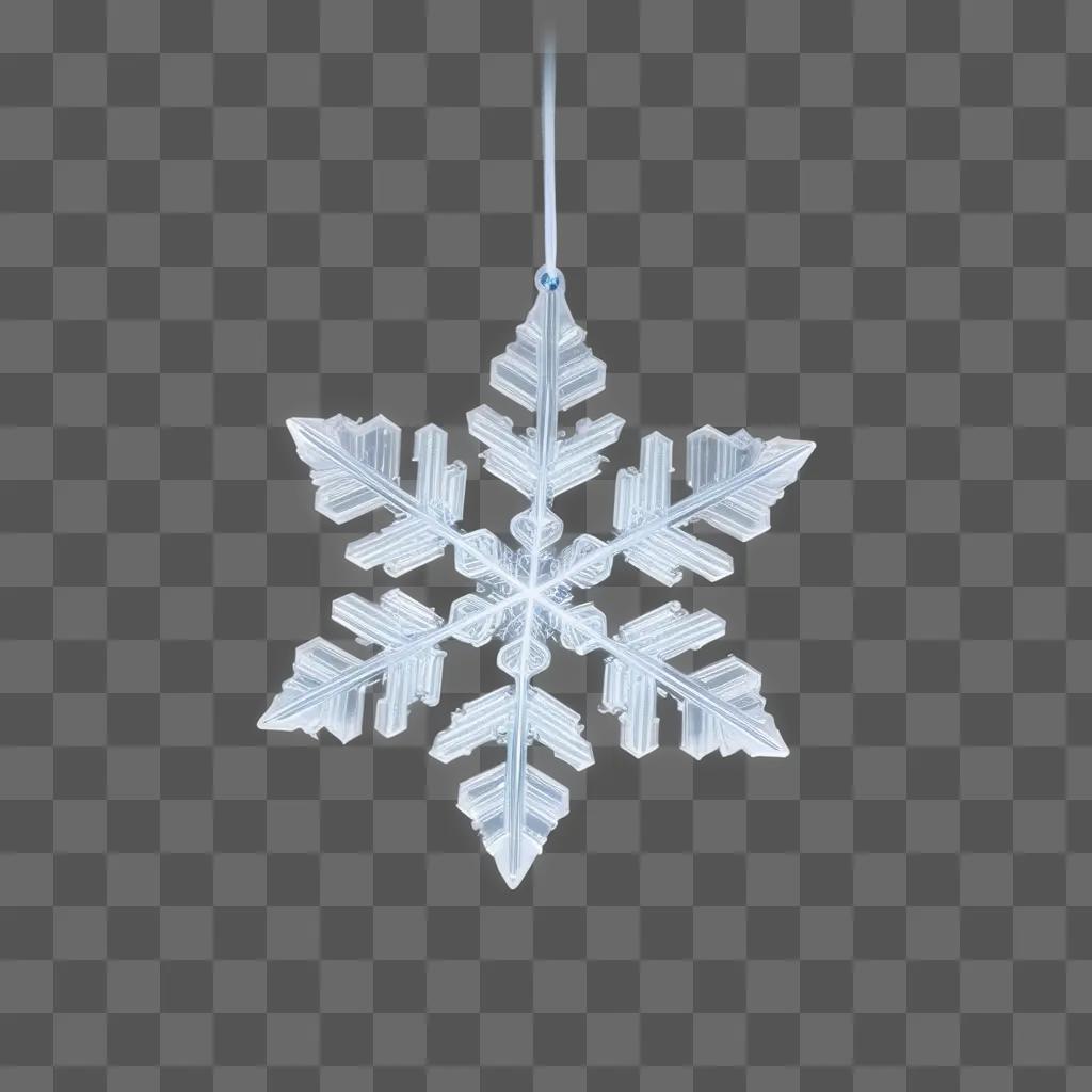 Snowflake ornament on a blue background