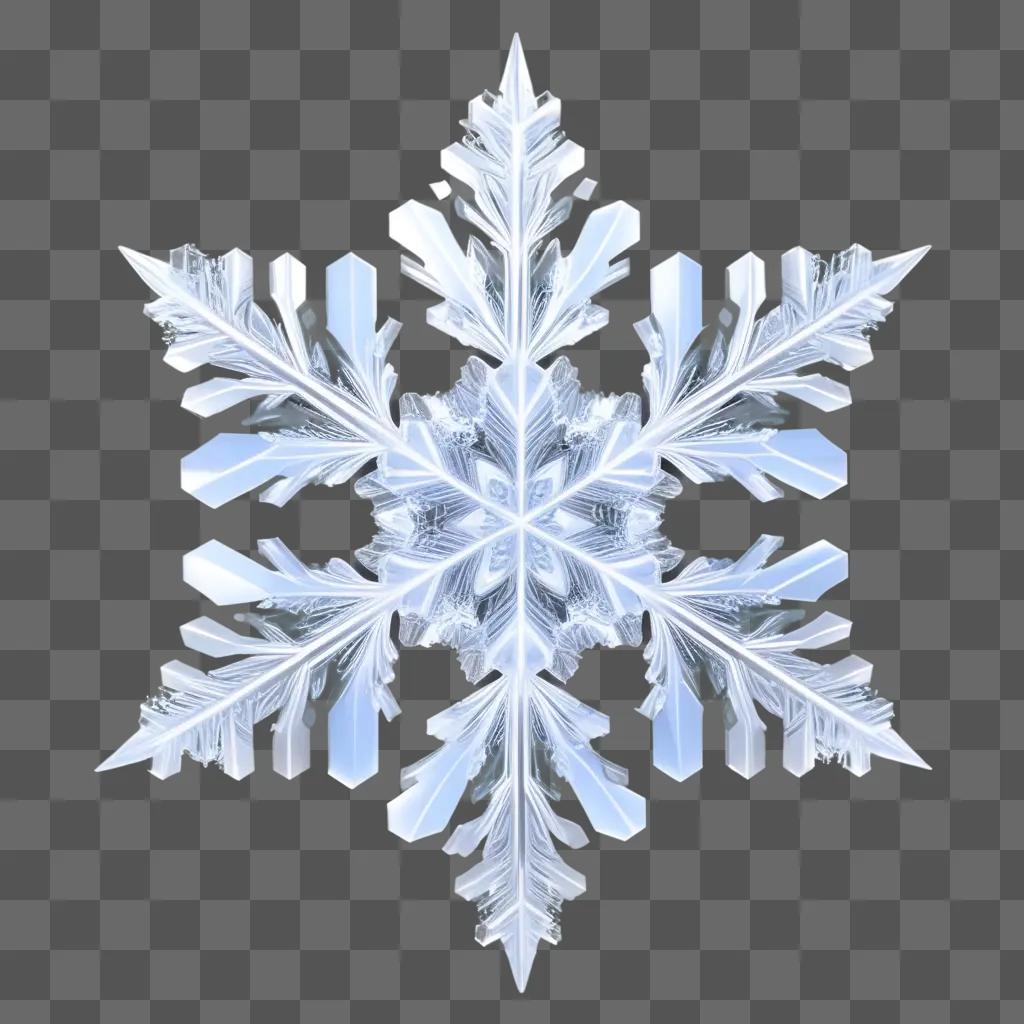 Snowflake transparent on a white background