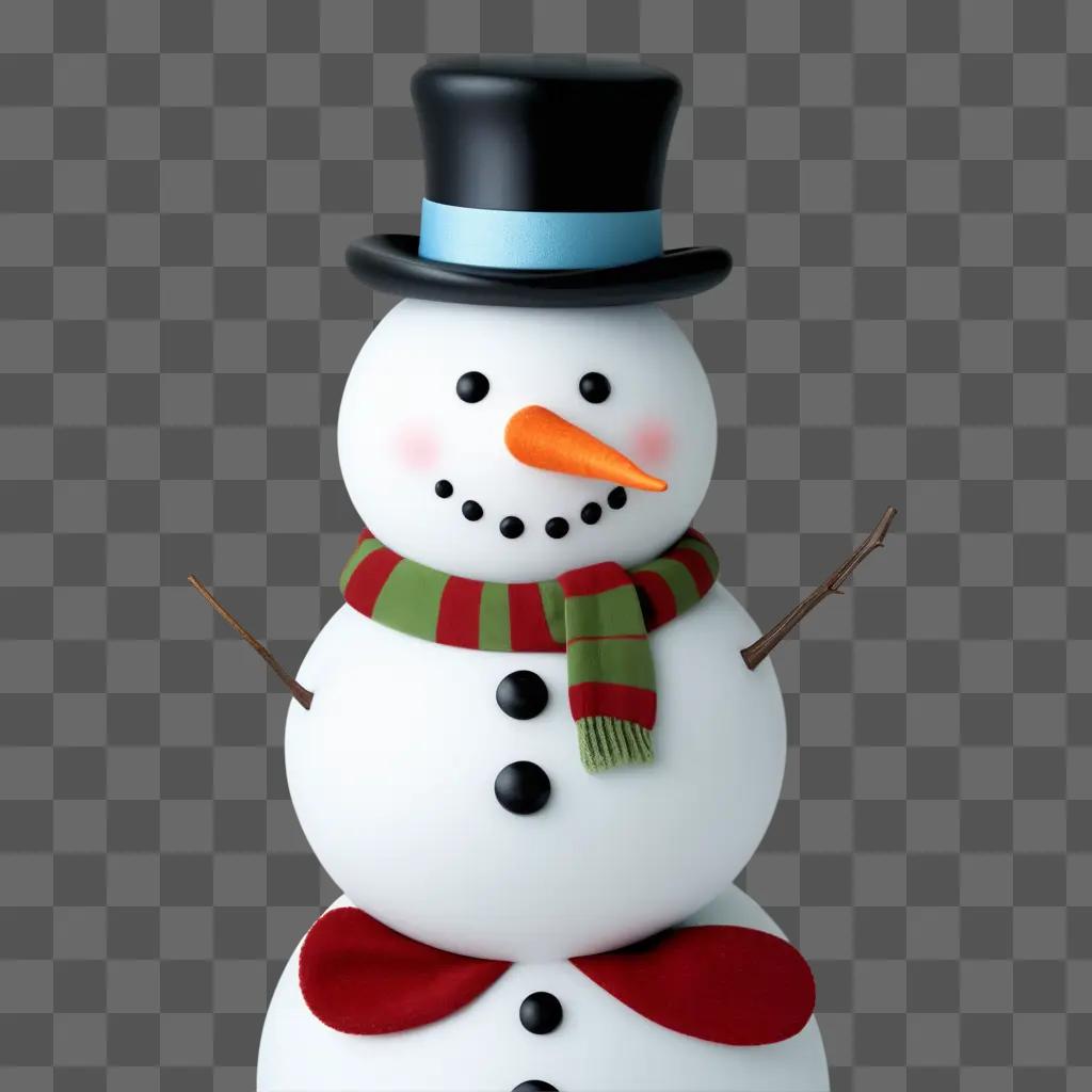 Snowman bear with a hat and scarf