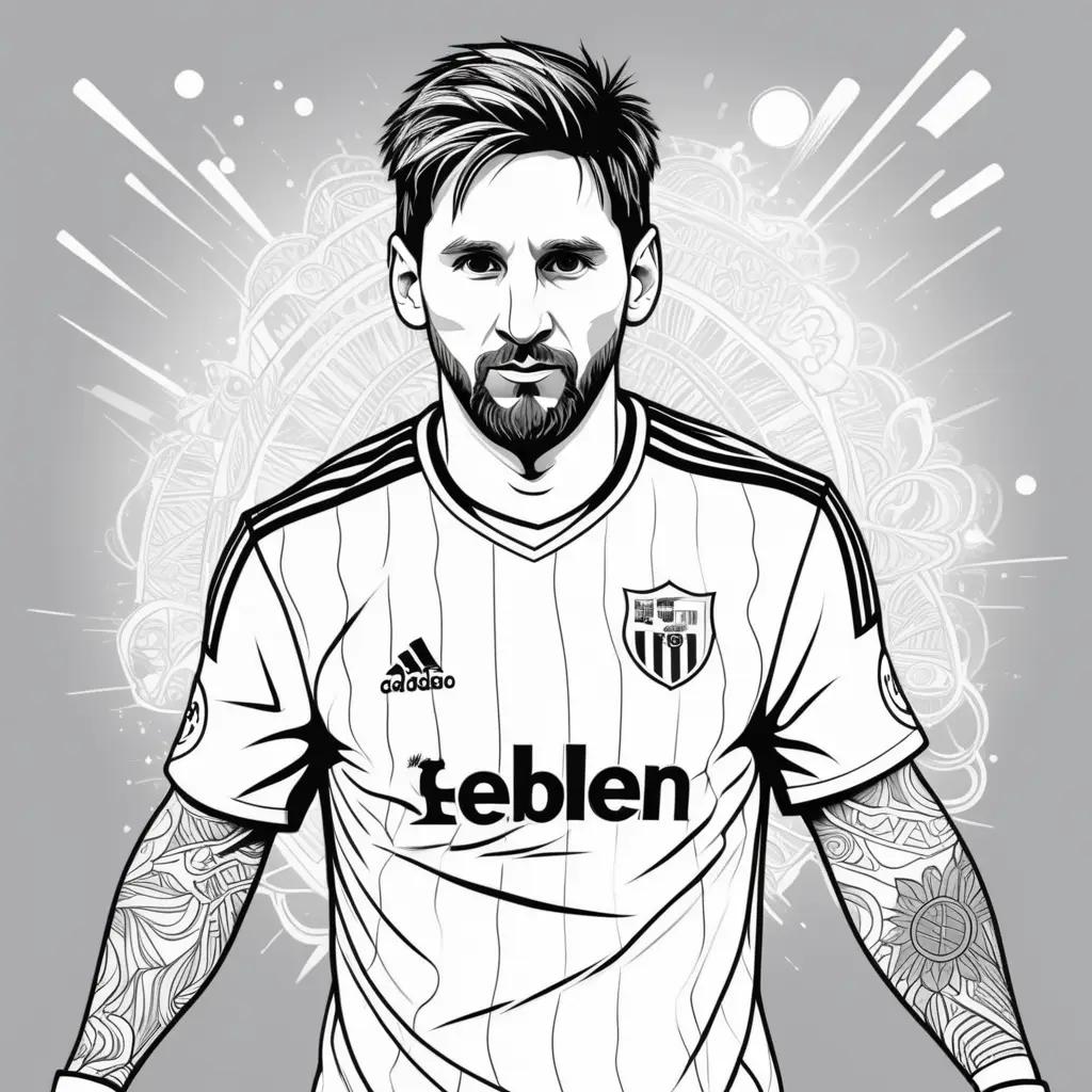 Soccer coloring pages featuring Lionel Messi