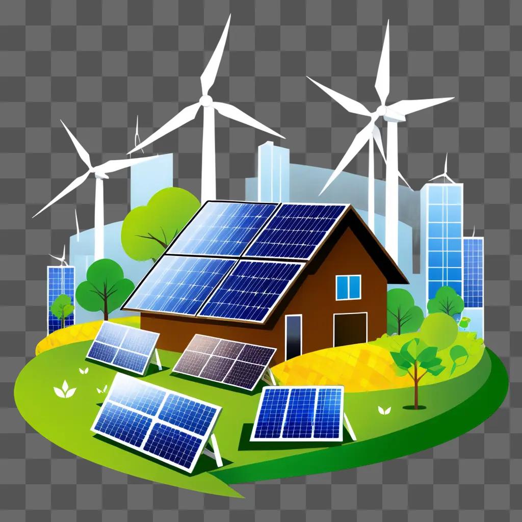 ソーラーパネルは、緑豊かな街並みの家に電力を供給します