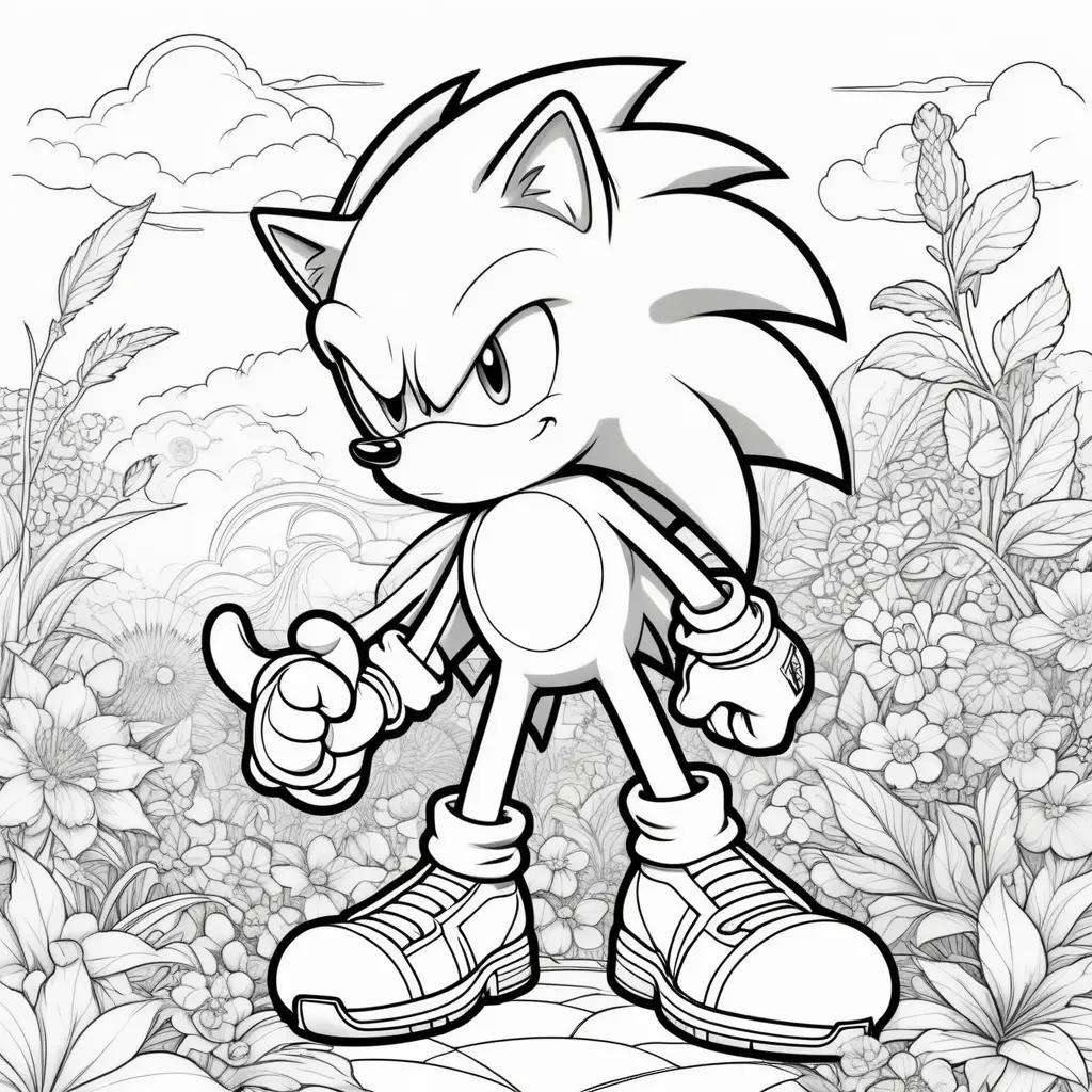 Sonic Coloring Pages - A collection of free coloring pages featuring the popular video game character Sonic the Hedgehog