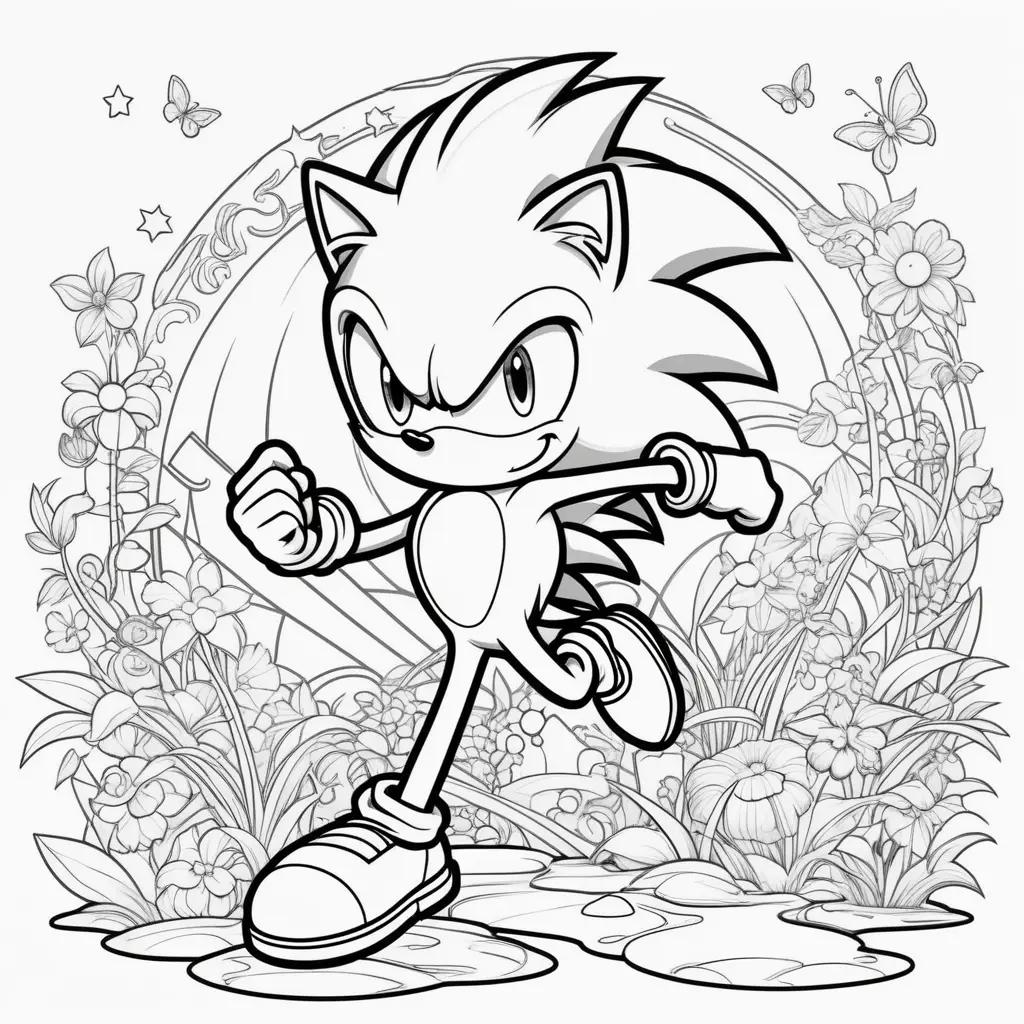 Sonic Coloring Pages Free