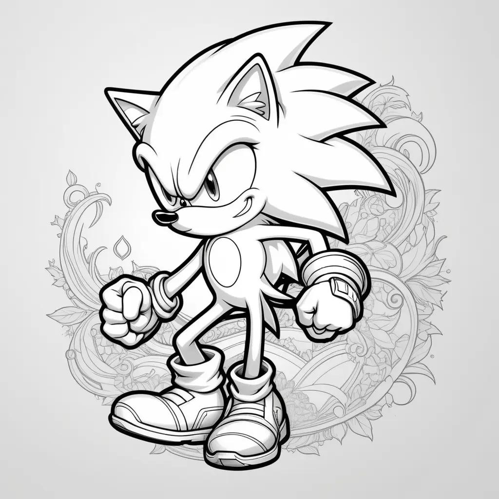 Sonic Shadow Coloring Pages