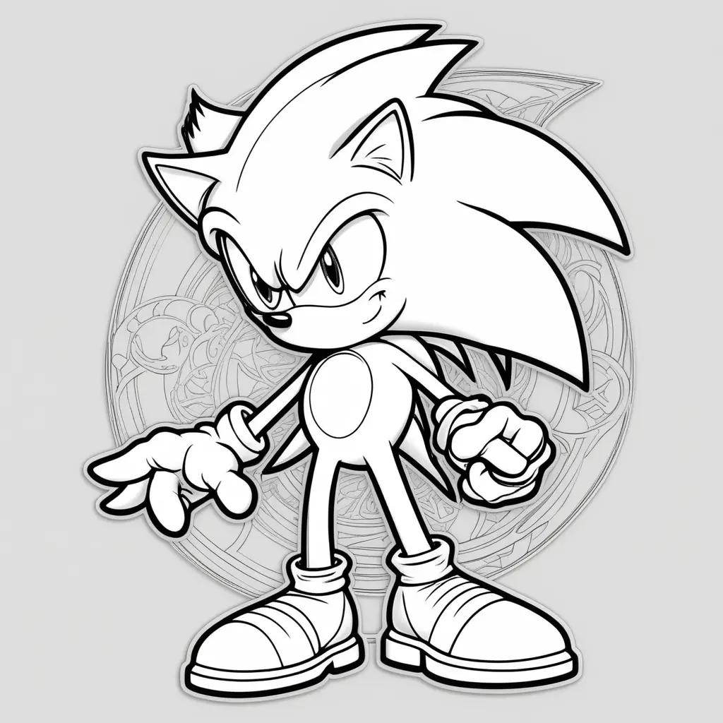 Sonic Shadow coloring pages