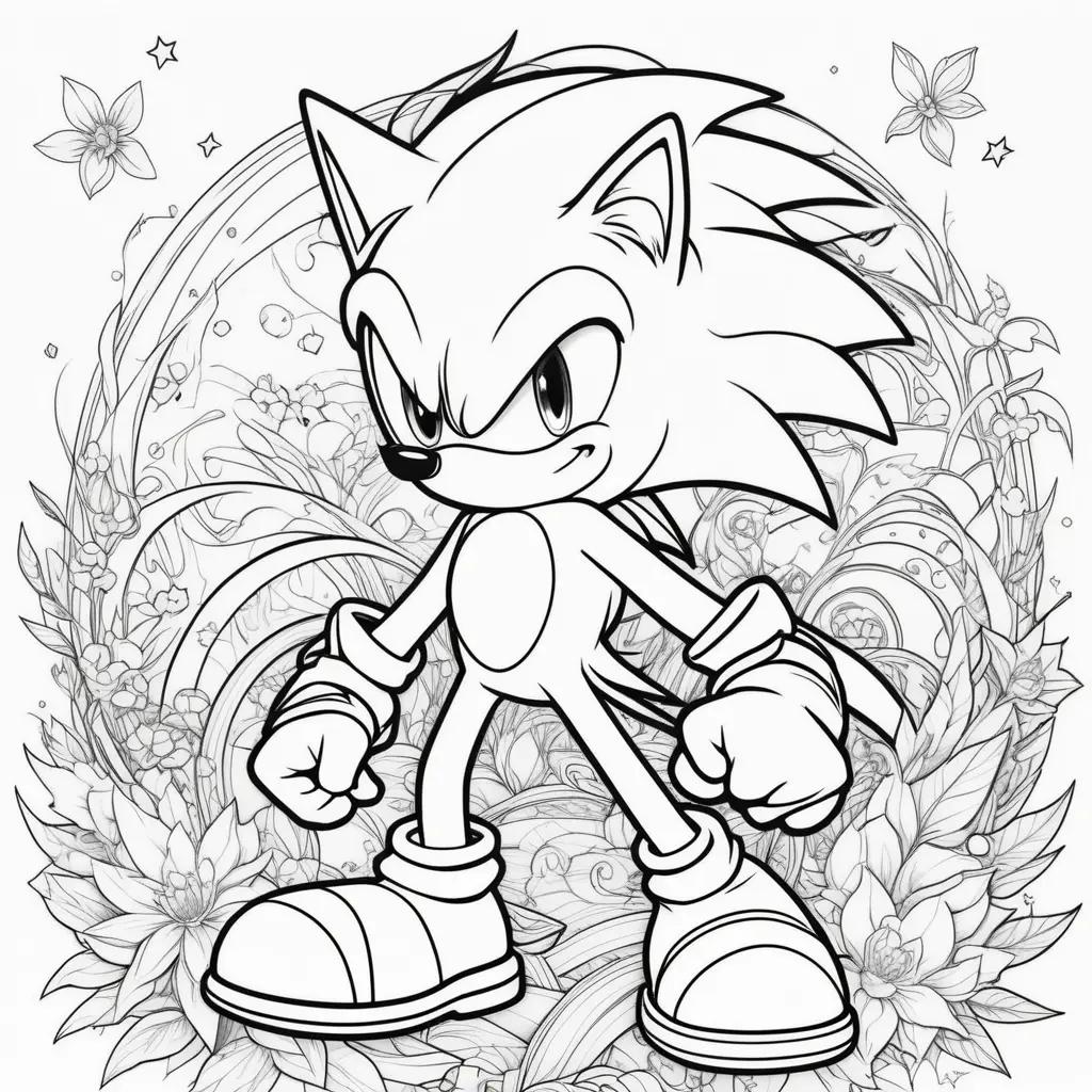 Sonic coloring pages for kids