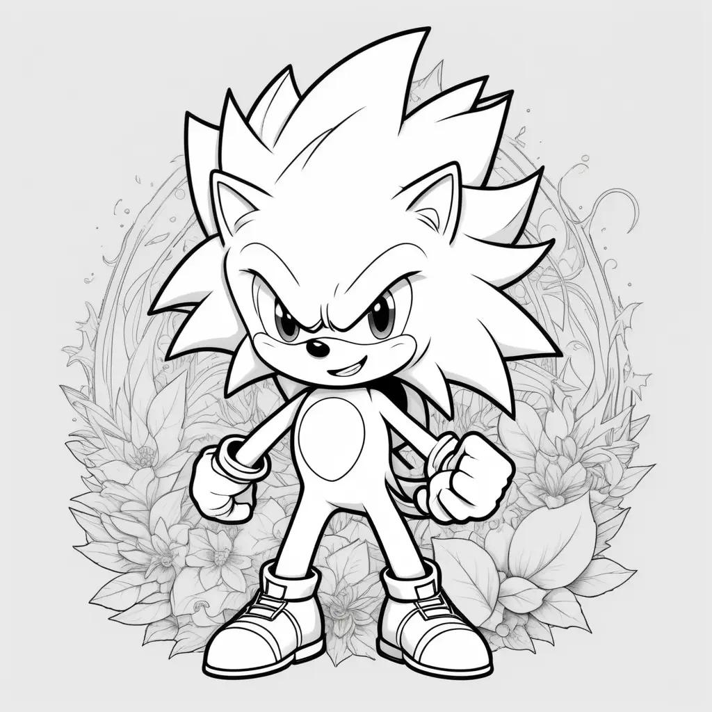 Sonic the Hedgehog Coloring Page with Super Sonic the Hedgehog Coloring Pages