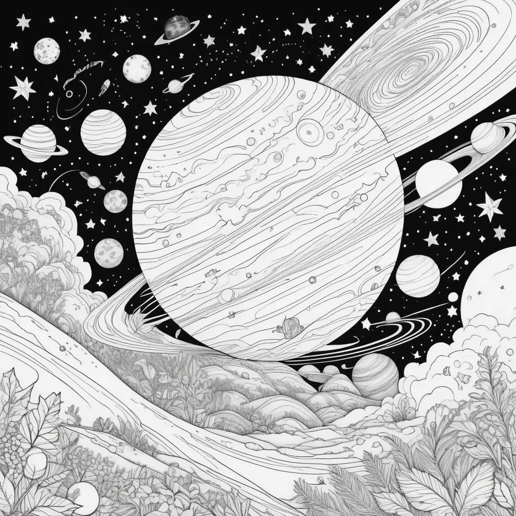 Space Coloring Page