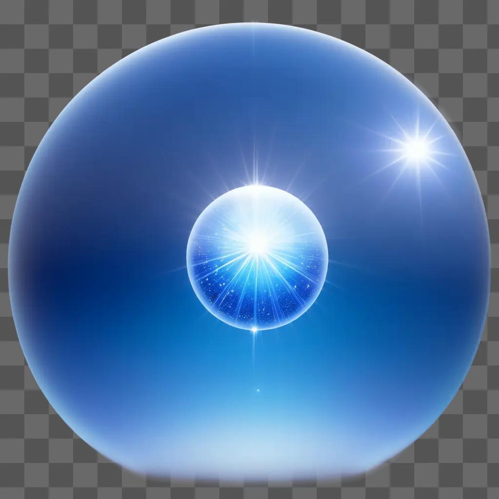 Sparkle in transparent sphere