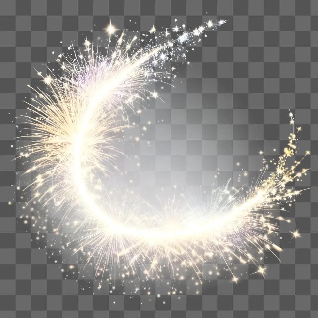 Sparkling firework explosion in the air