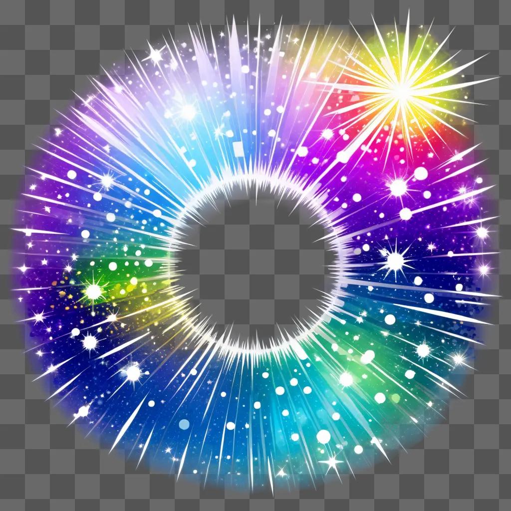 Sparkling starry background with colorful sparkle clipart