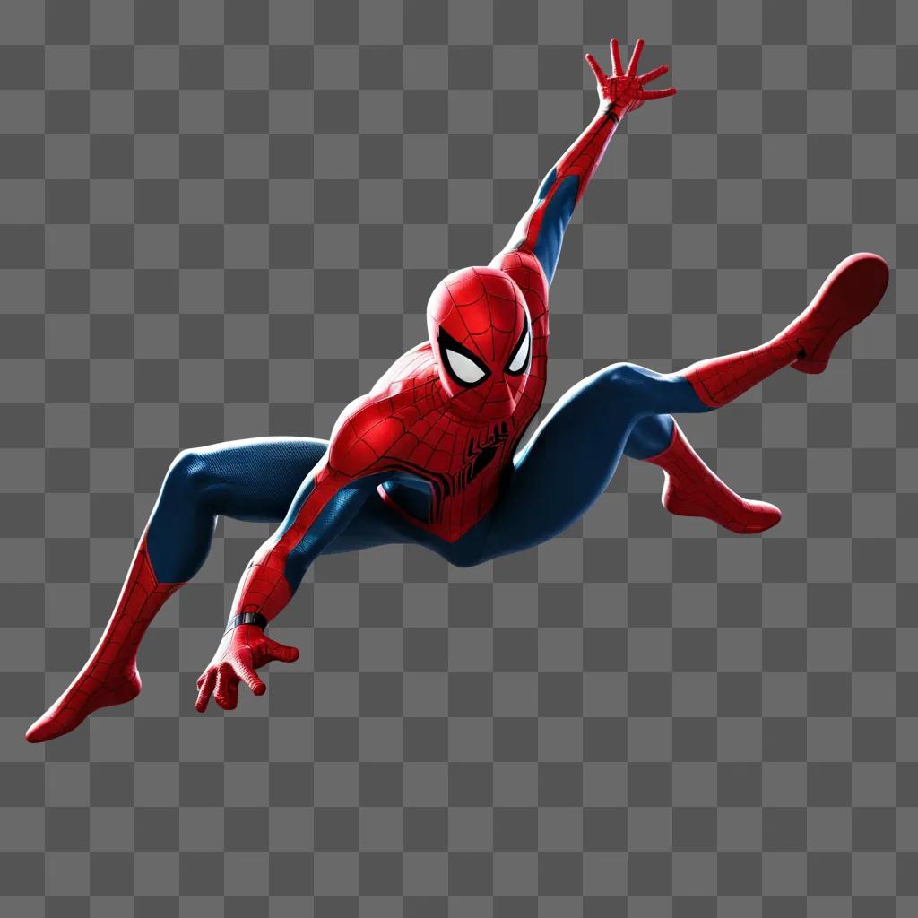 Spider-Man in a blur, transparent image