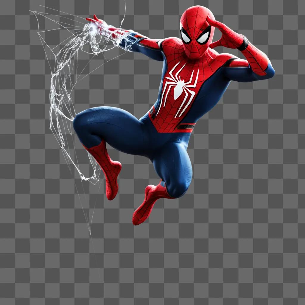 Spider Man is transparent in the picture