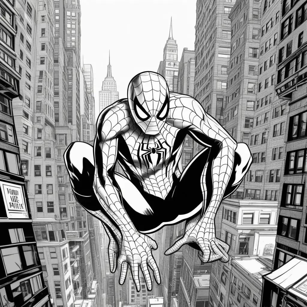 Spiderman color pages printable