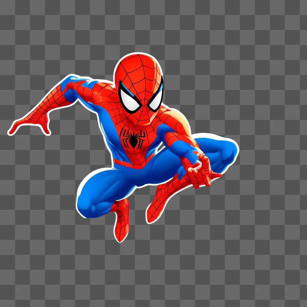 Spiderman in a purple background with light effects