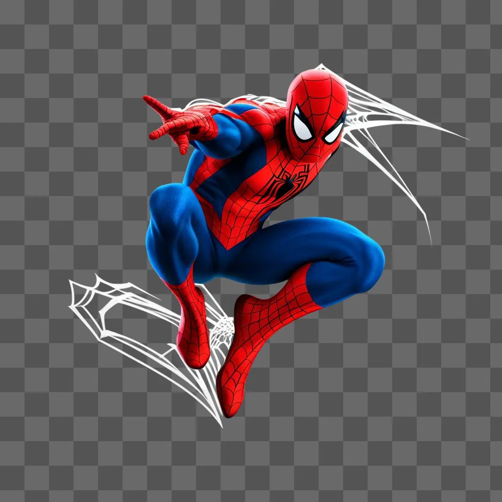 Spiderman is a captivating clipart image of the popular Marvel superhero, featuring a dynamic pose and a vibrant color palette