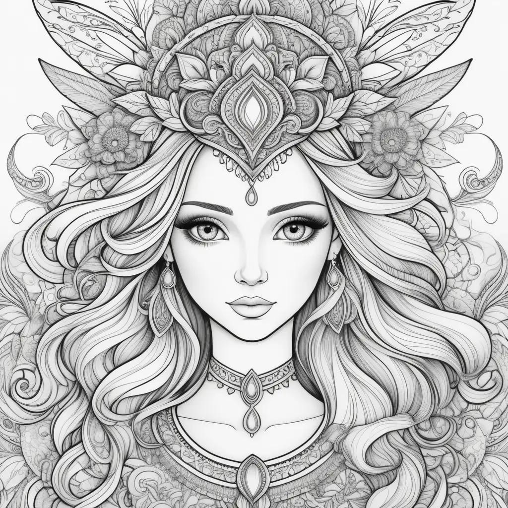 Spirit Coloring Pages: A collection of black and white images for adults