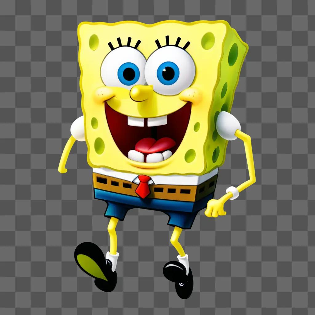 Spongebob smiling in his cartoon clipart form