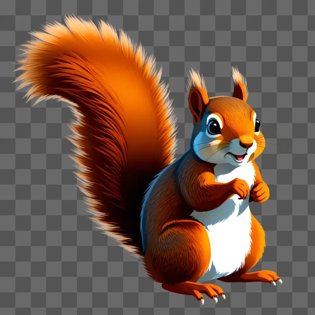 Squirrel clipart is a cute and colorful illustration of a squirrel