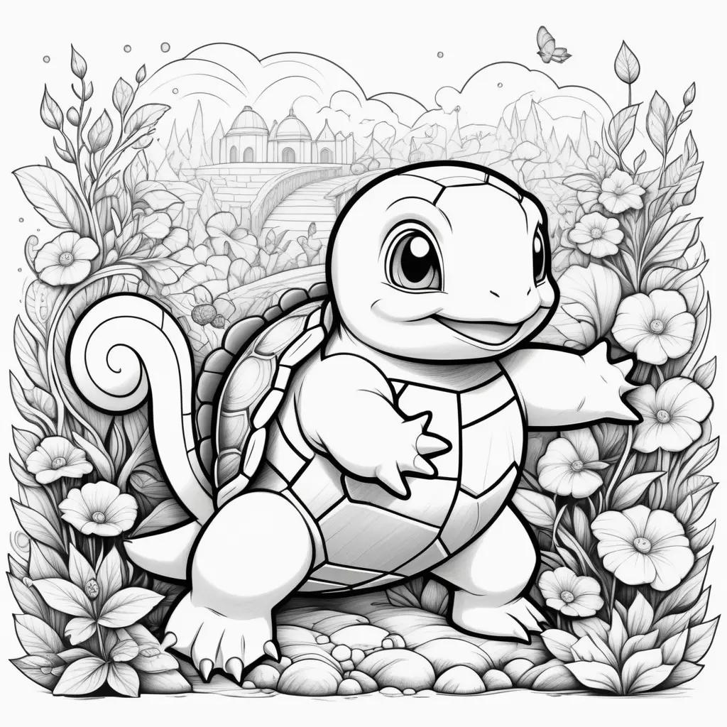 Squirtle Coloring Page