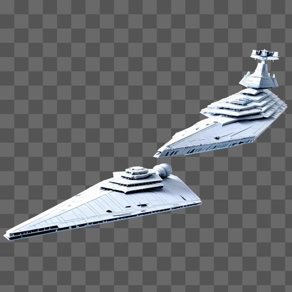 Star Destroyer battles with star ship in space