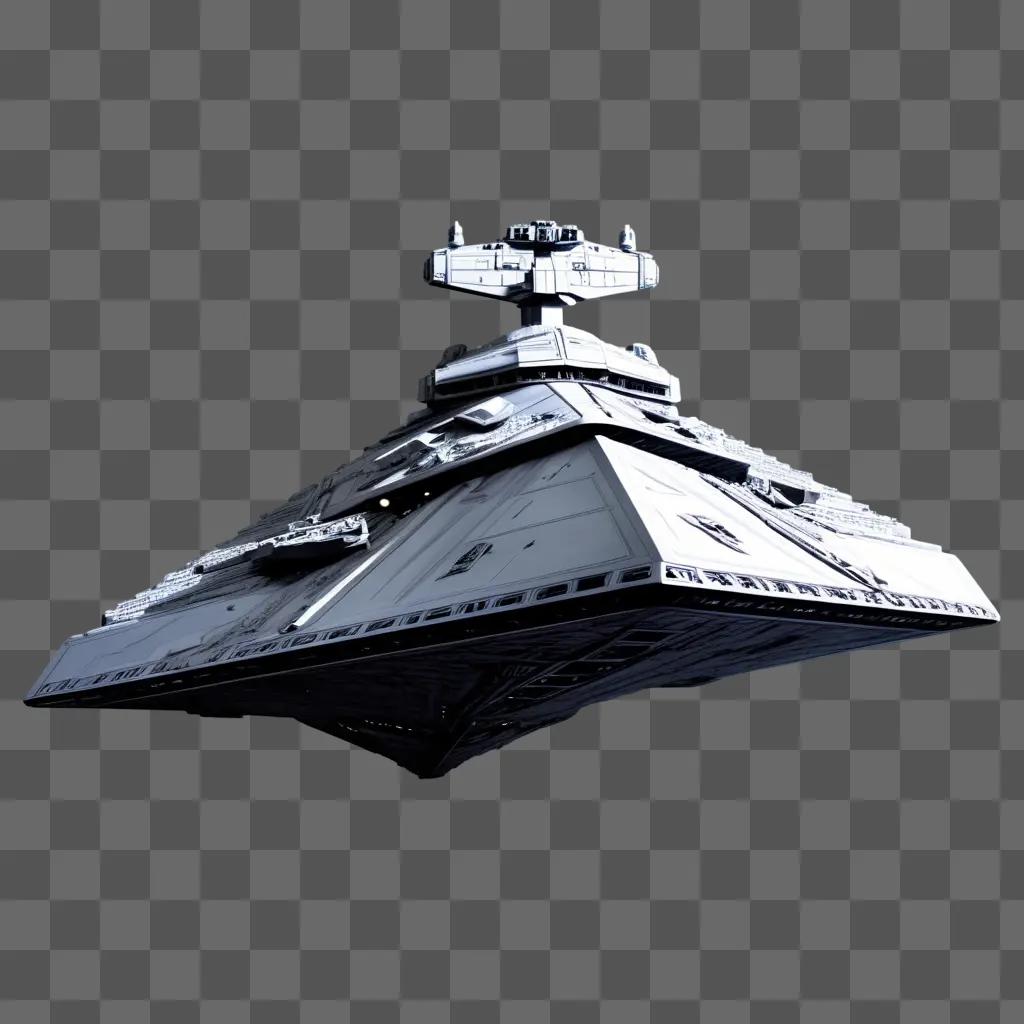 Star Destroyer with a blurred background