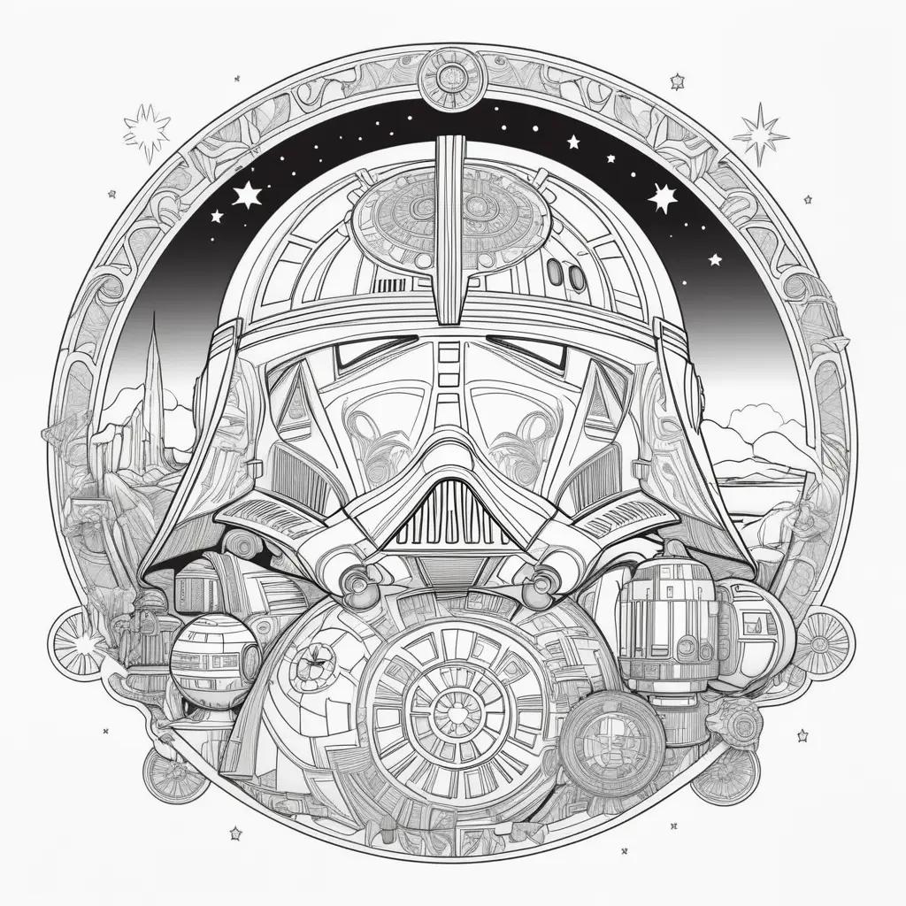 Star Wars Coloring Page: A Coloring Book for Star Wars Fans