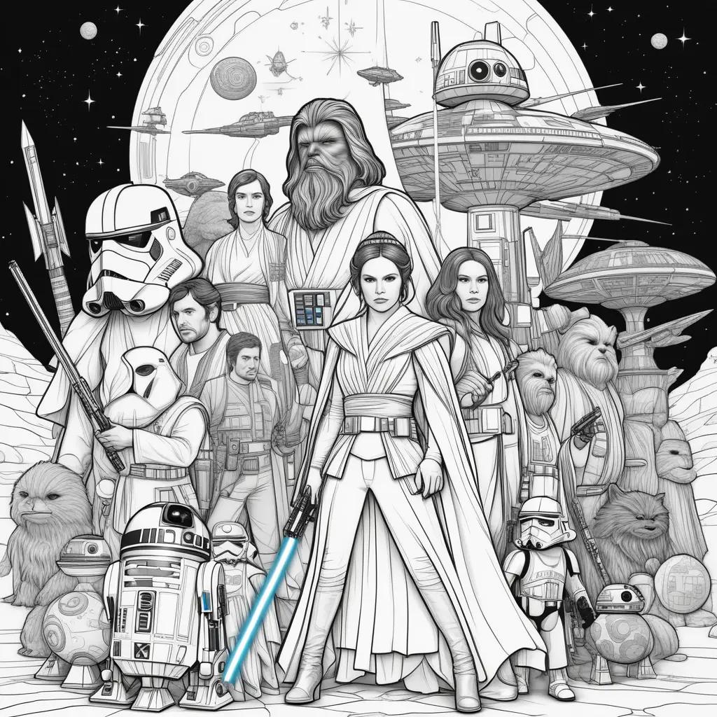 Star Wars Coloring Pages - Artwork of Characters