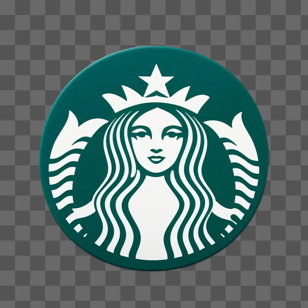 Starbucks logo with a starry sky design