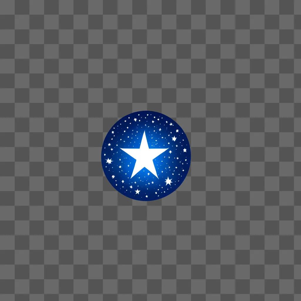 Starry logo with white star on blue background