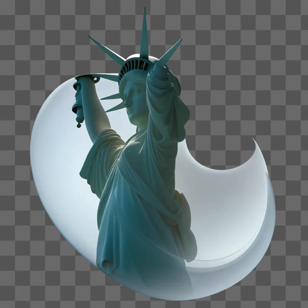 Statue of Liberty in the transparent frame