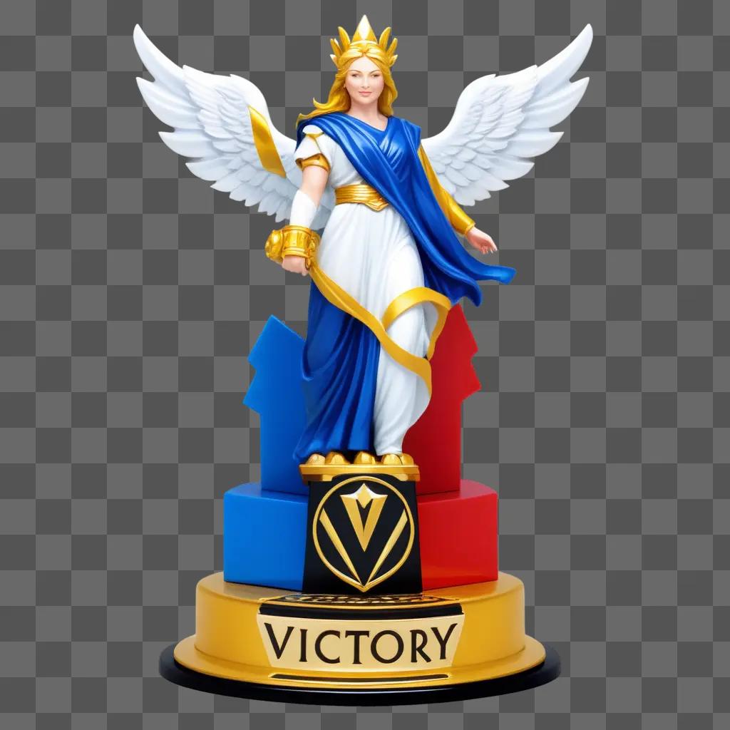 Statue of Victory with Victory logo