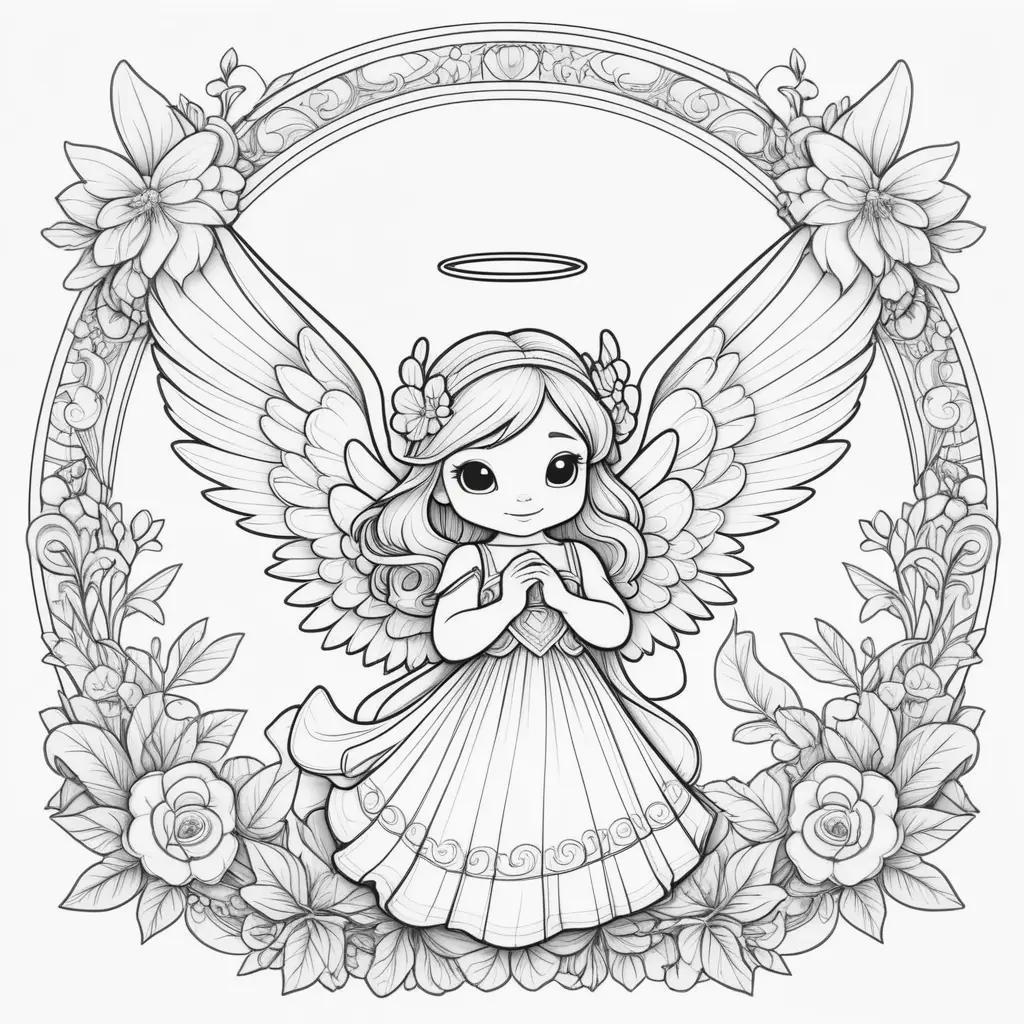 Stitch Angel Coloring Pages: Colorful and Cute