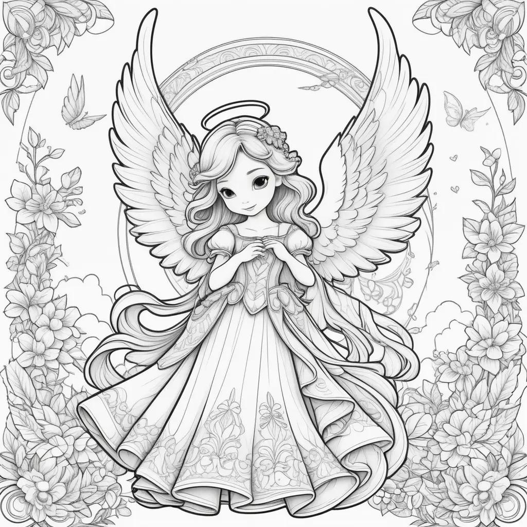 Stitch and angel coloring pages: A magical journey of color and imagination