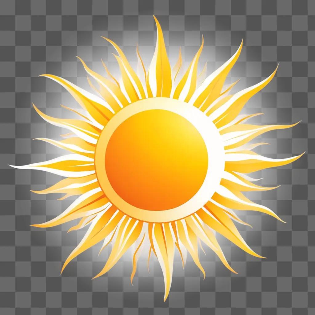 Sun icon on white background