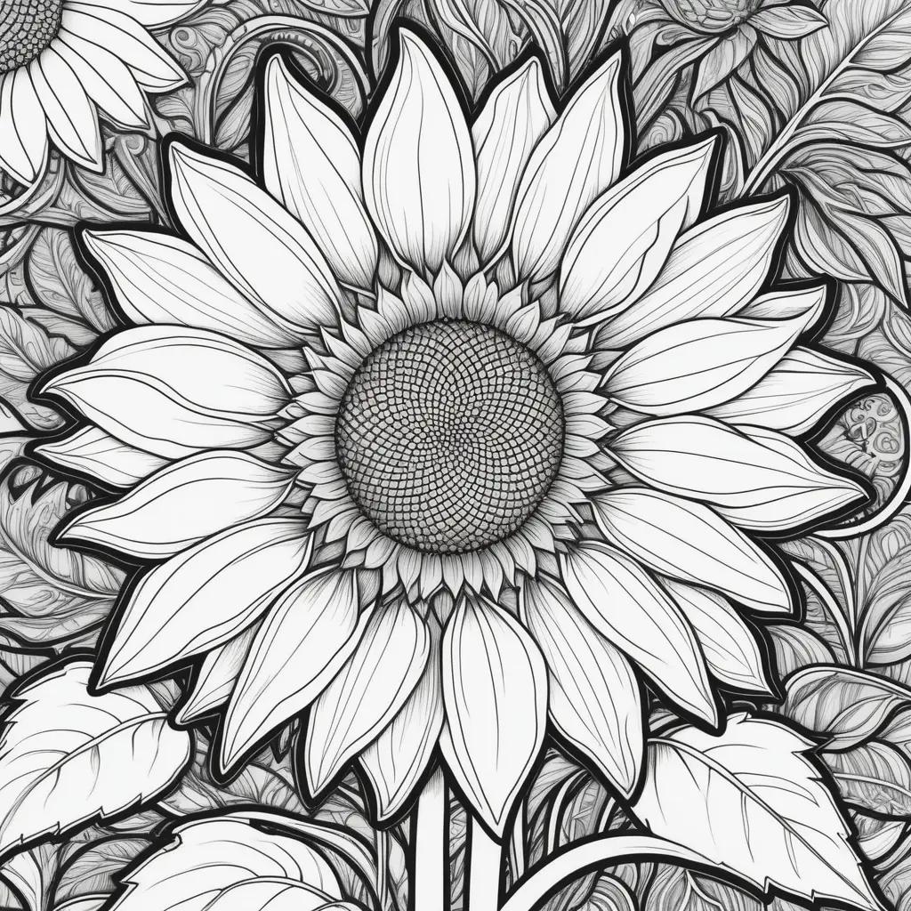 Sunflower Coloring Page