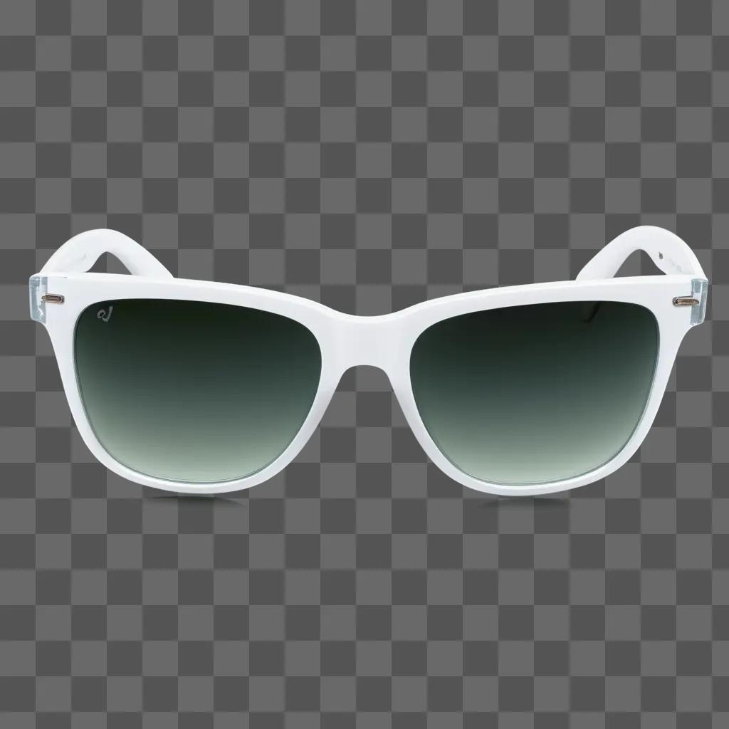 Sunglasses glow in the light, transparent and reflective