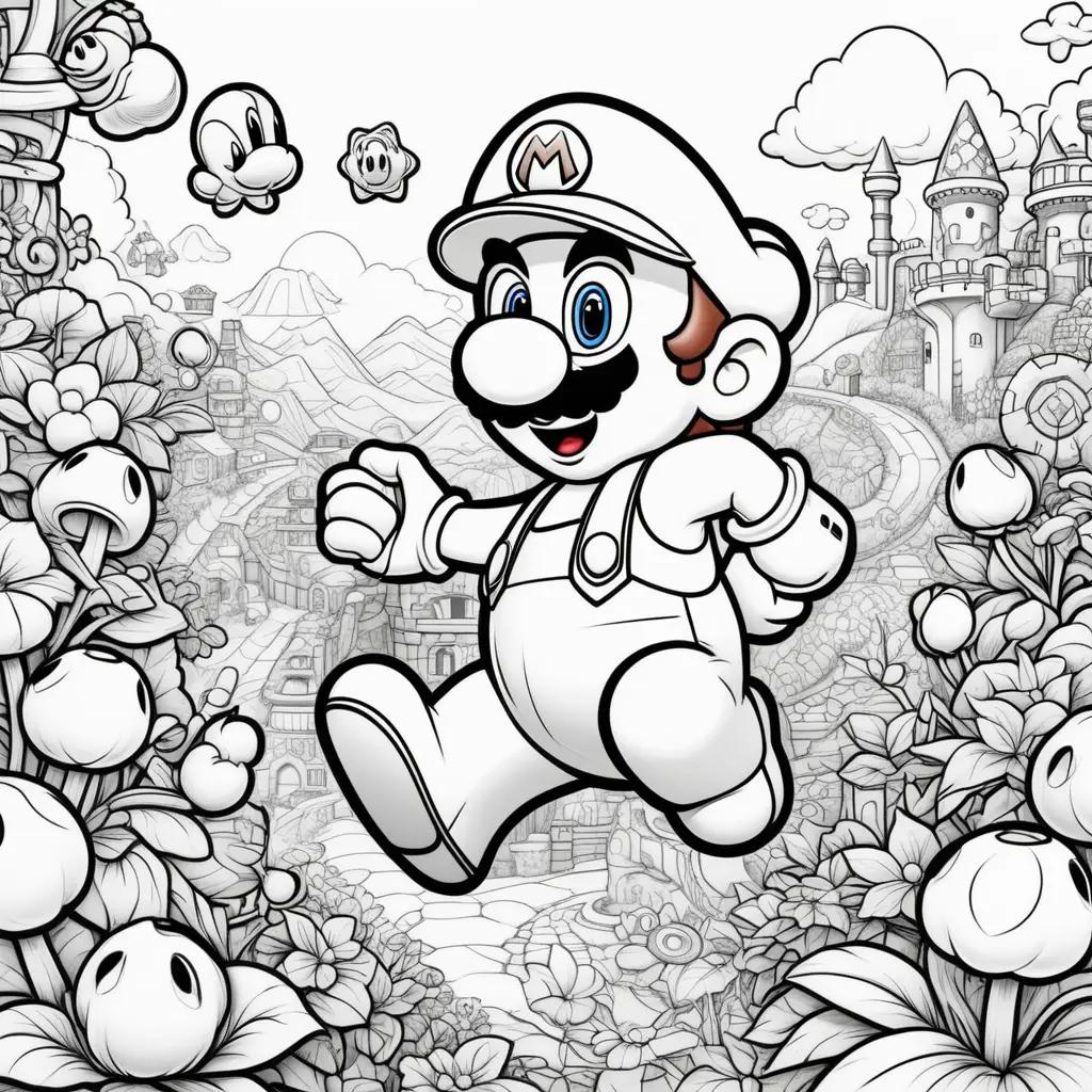 Super Mario Coloring Pages: A fun way to color in your favorite game