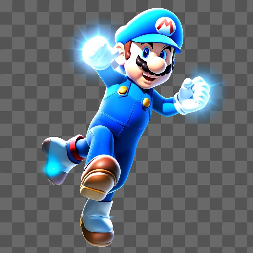 Super Mario transparent blue