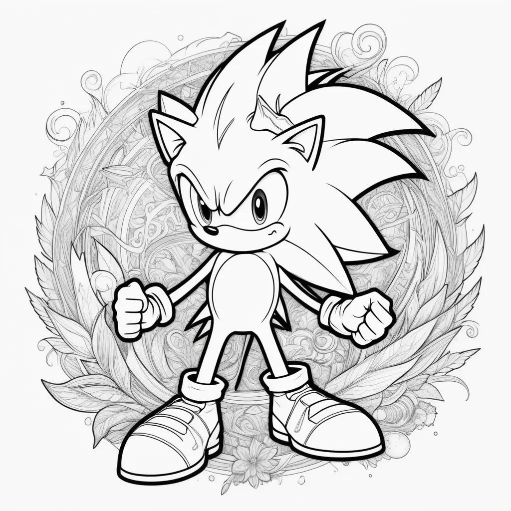 Super Sonic Coloring Page