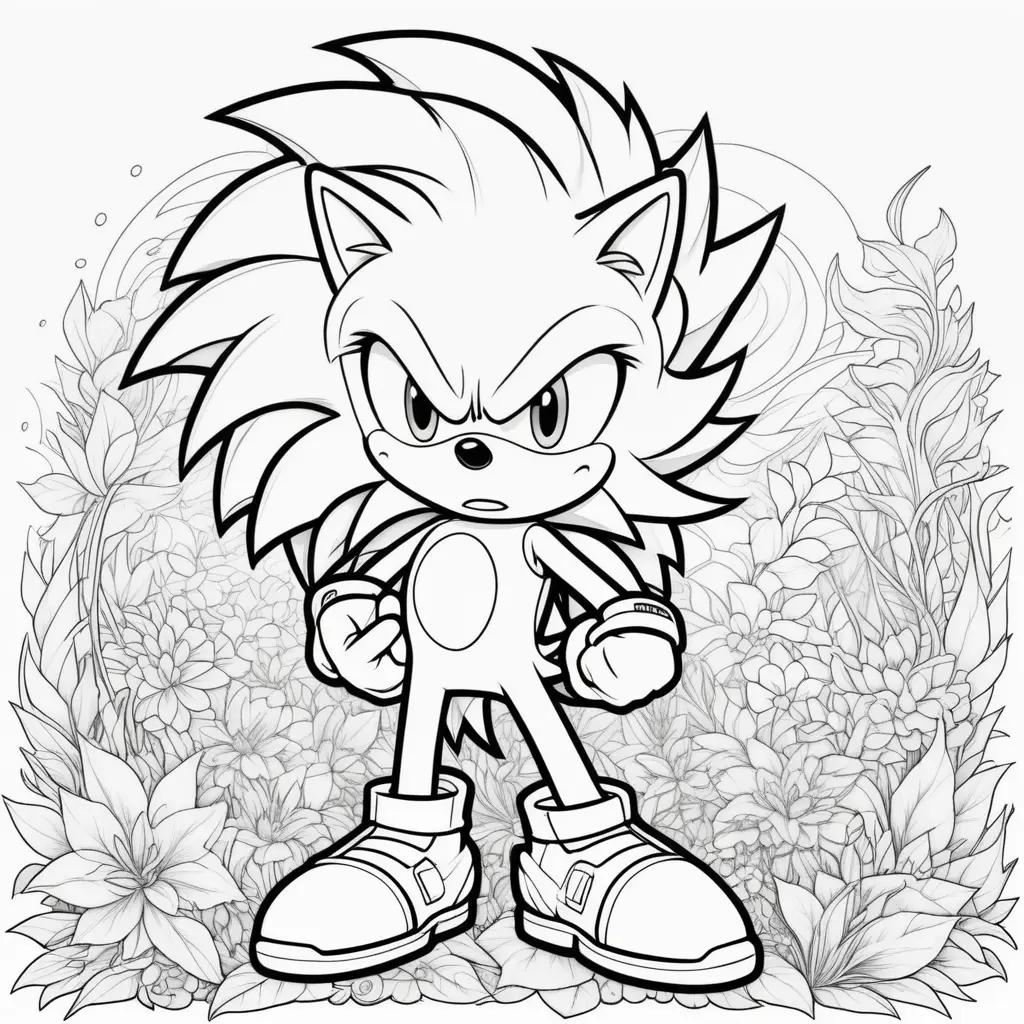 Super Sonic Coloring Pages Featuring Sonic The Hedgehog