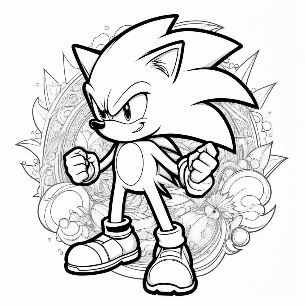 Super Sonic Coloring Pages for Kids