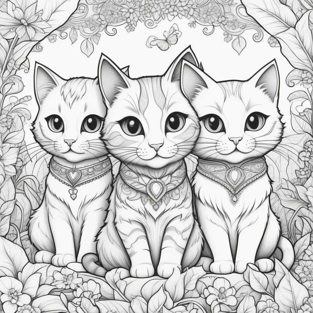 Super kitties coloring pages with intricate designs