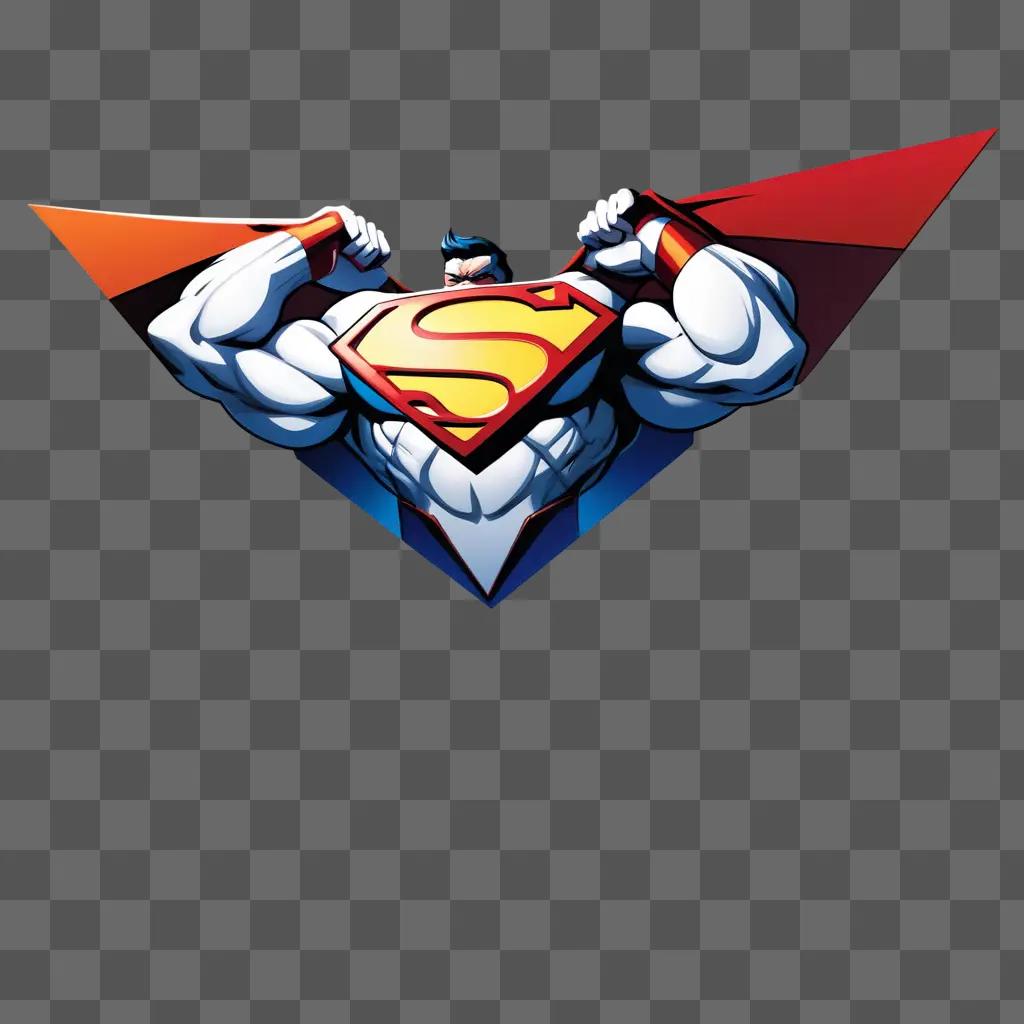 Superman logo with red and yellow colors