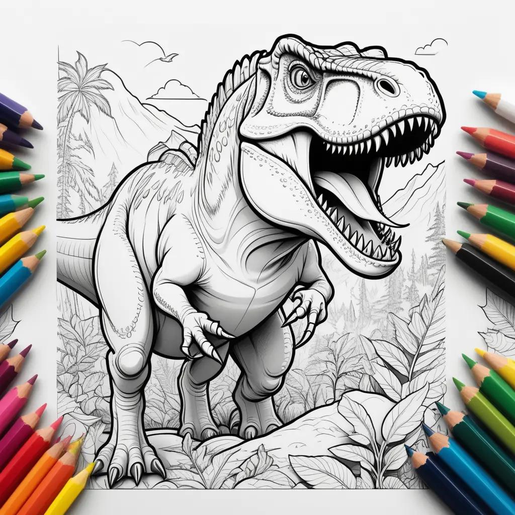 T-Rex Coloring Pages: A Wild Creature Coloring Book