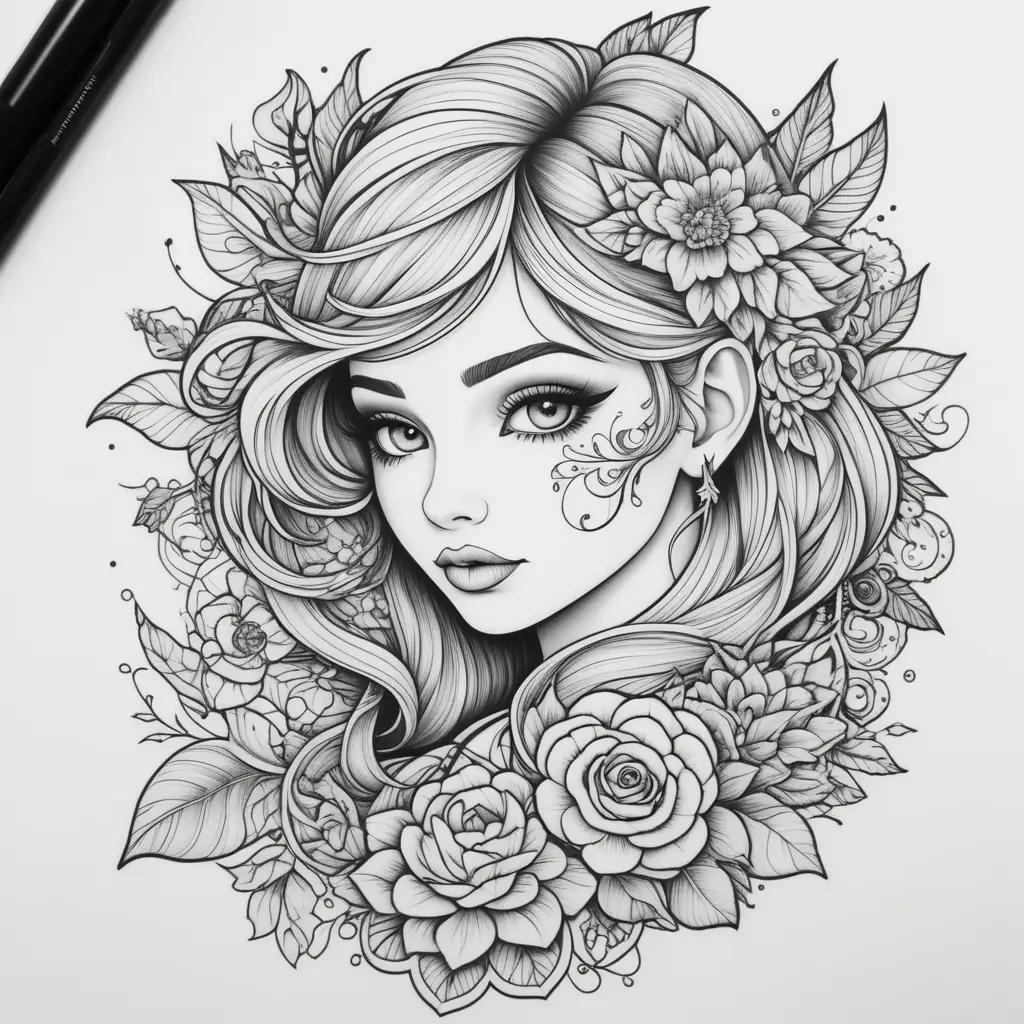 Tattoo Coloring Pages: A Collection of Beautiful Designs for Adult Coloring Book