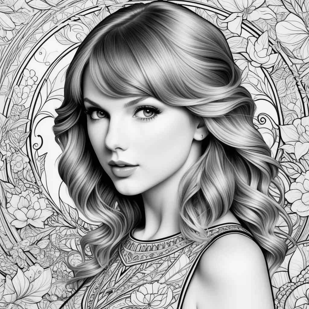 Taylor Swift coloring pages for adults