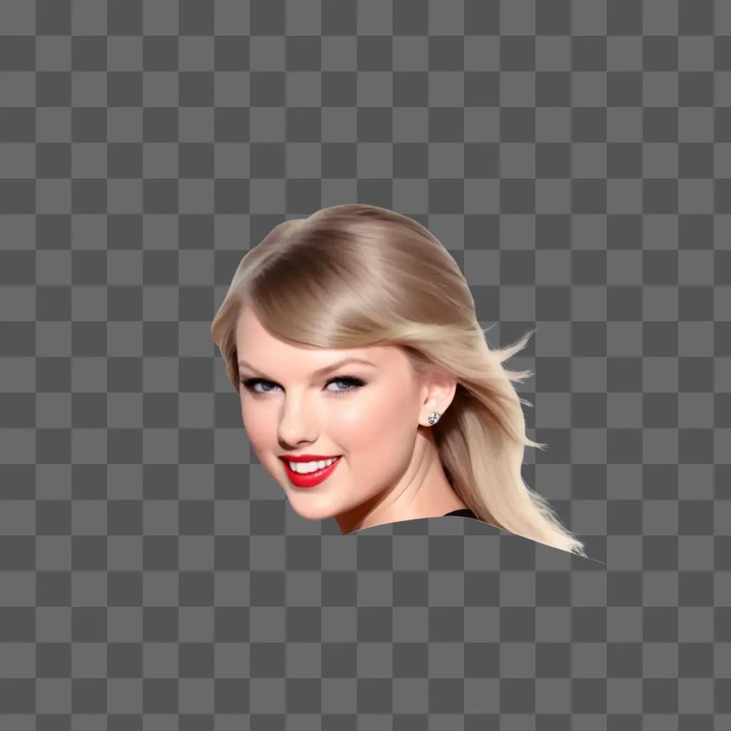 Taylor Swifts face with blurred features and transparent background