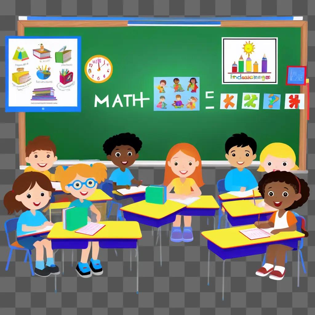 Teaching clipart of kids in a classroom